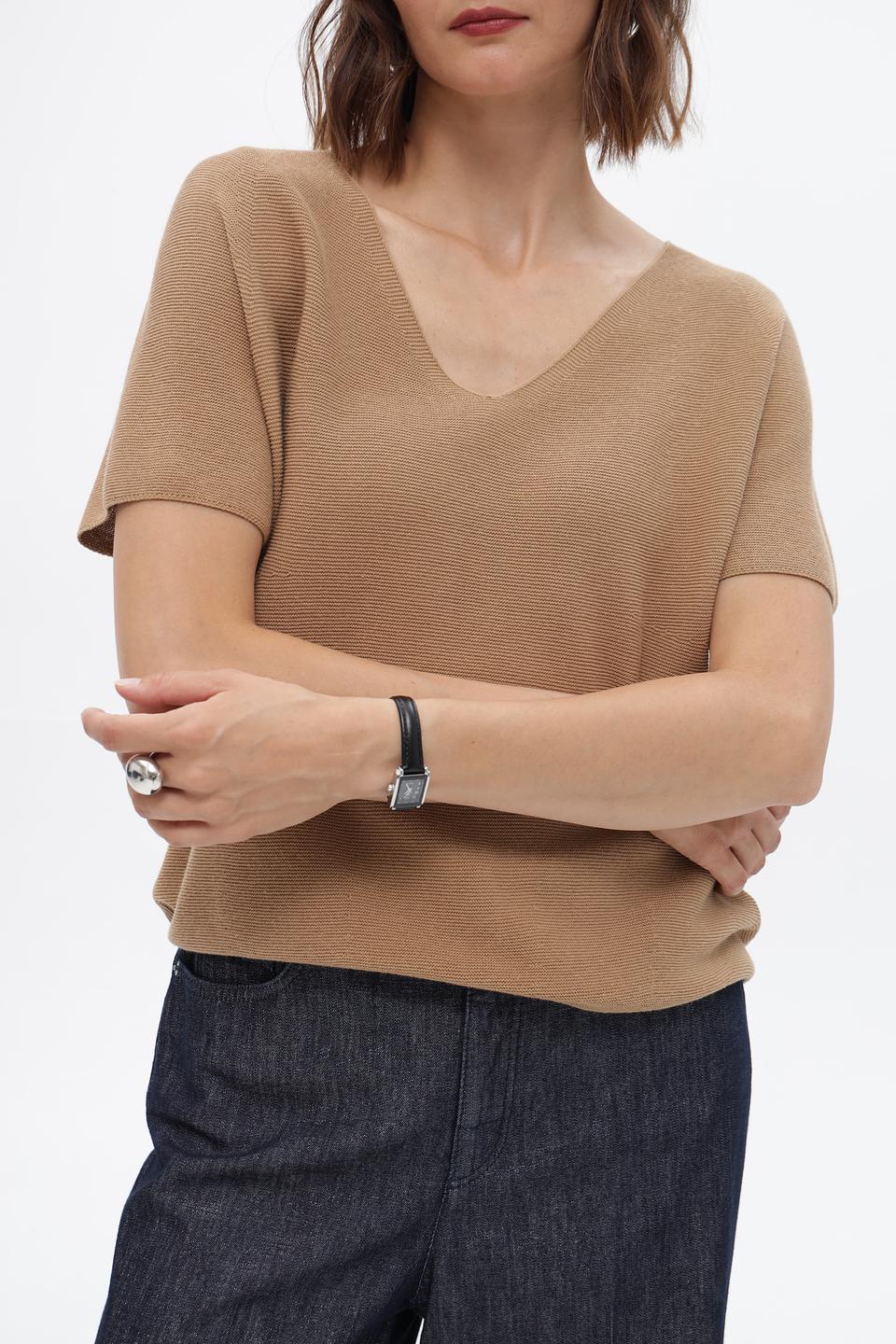 Пуловер Oui женский бежевый