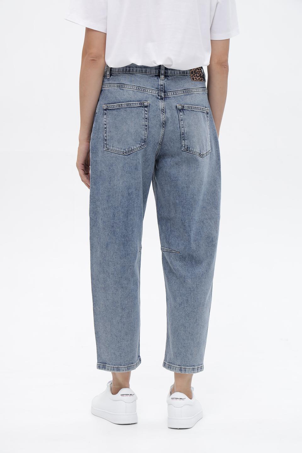 Джинсы Oui широкого кроя голубые