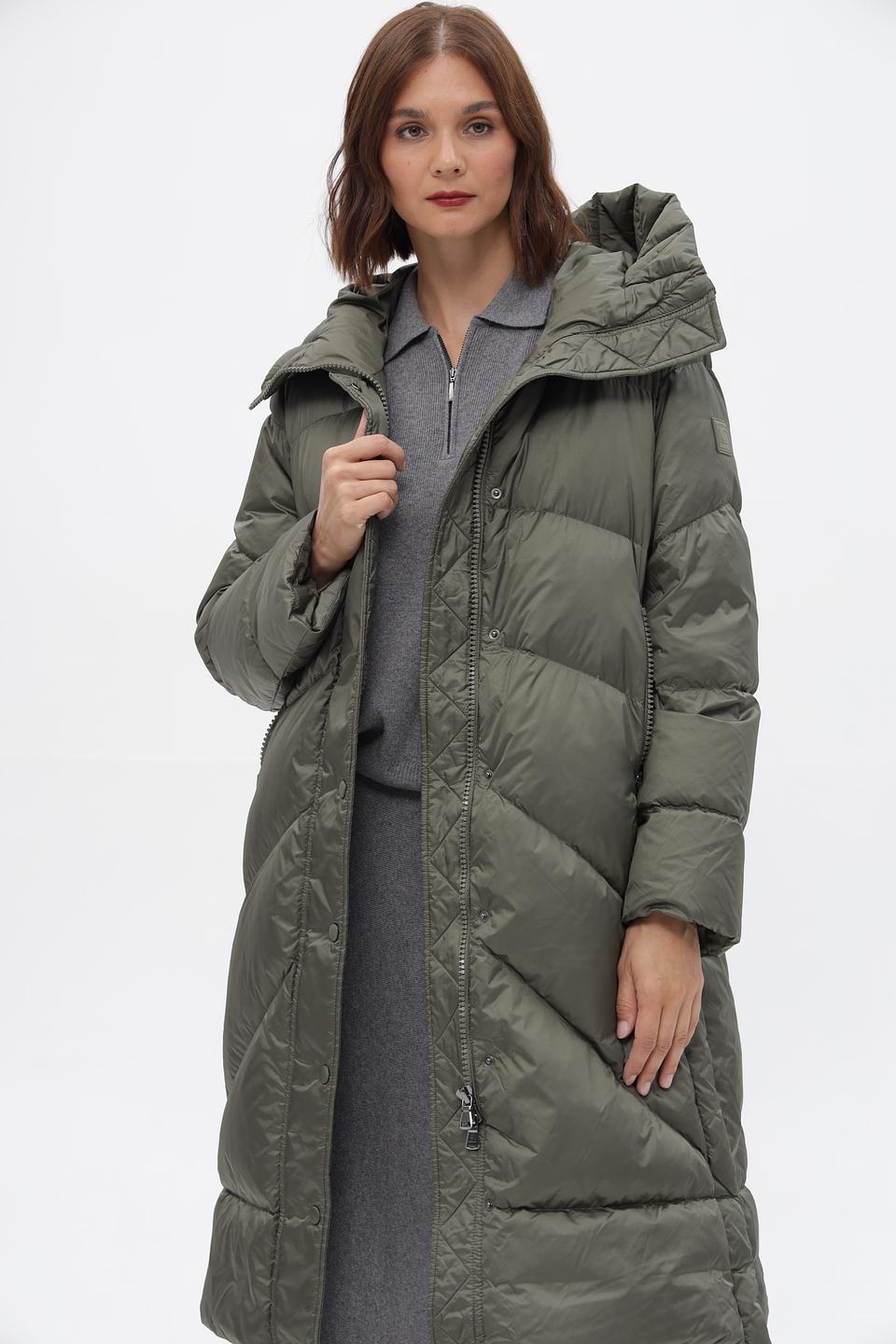 Пальто стеганое Luisa Cerano оливковое