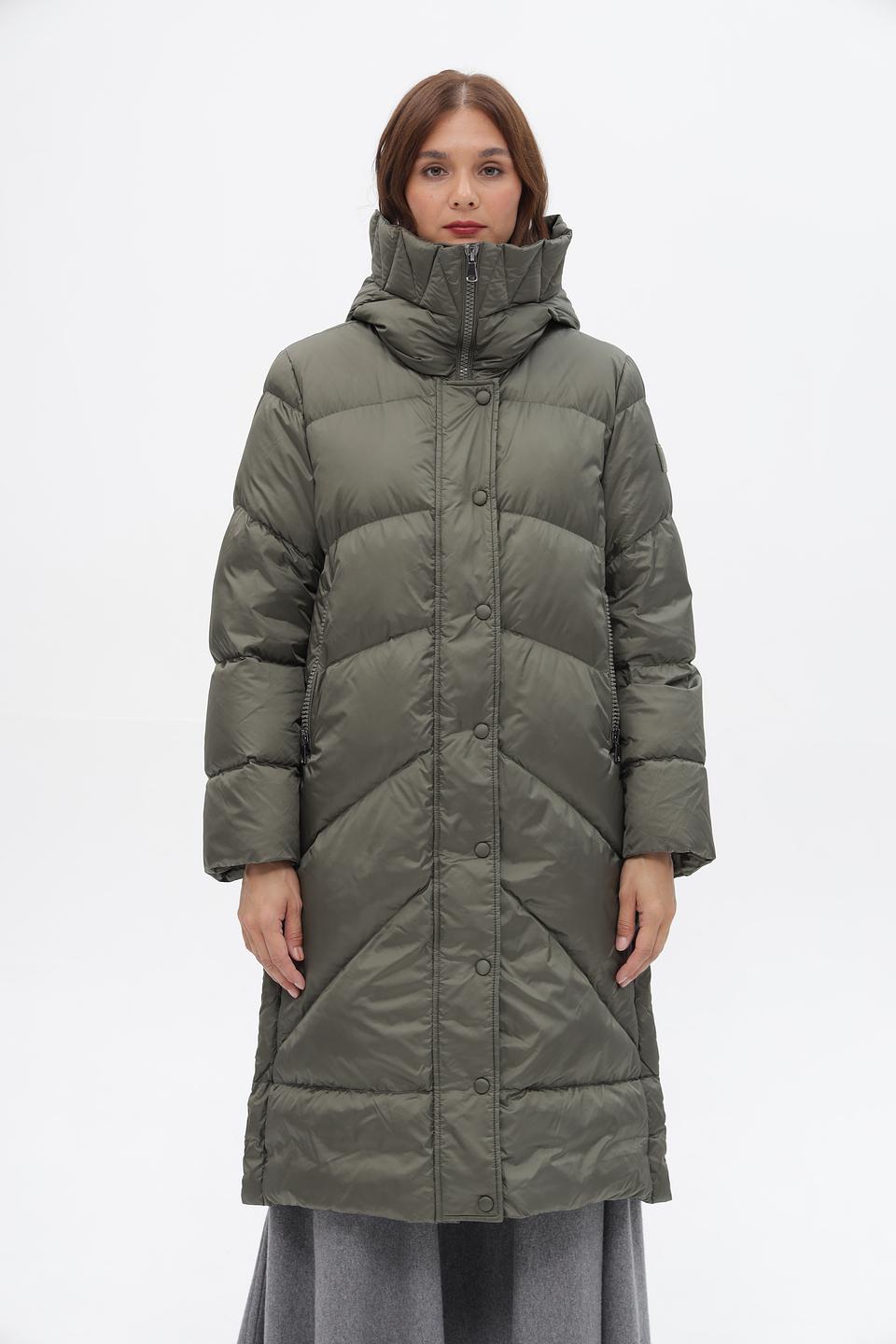 Пальто стеганое Luisa Cerano оливковое