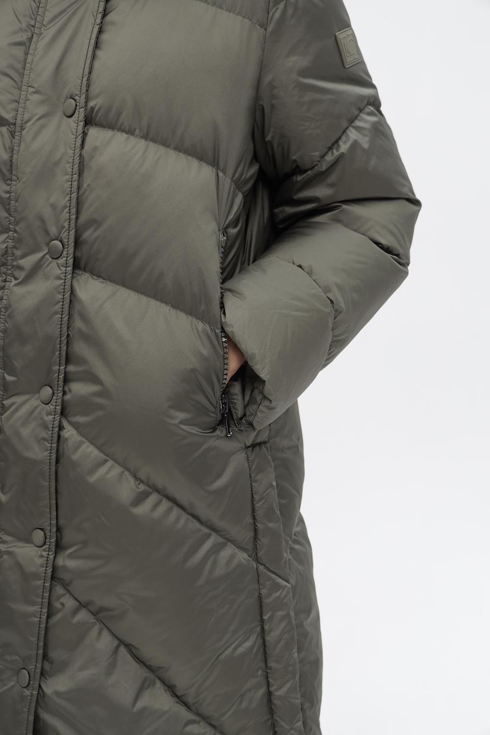 Пальто стеганое Luisa Cerano оливковое