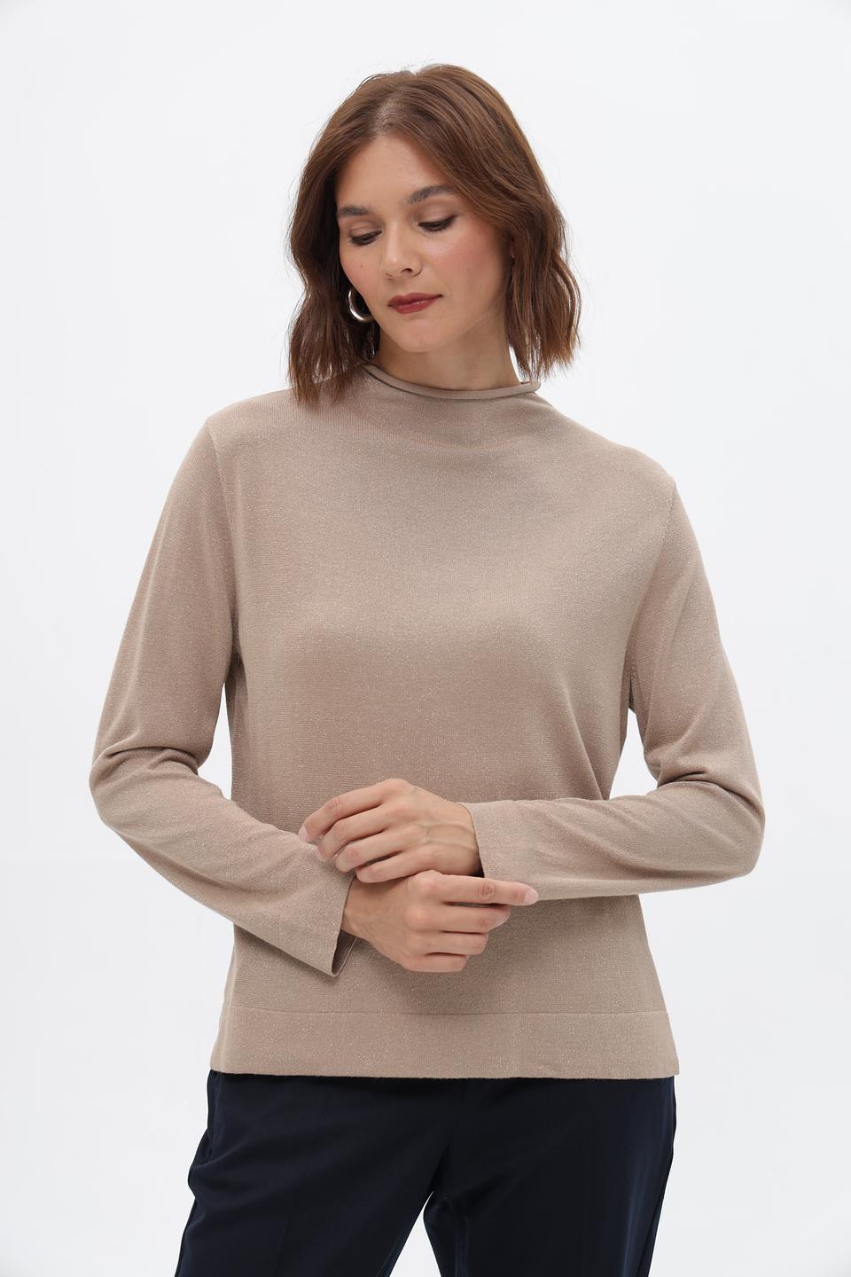 Пуловер Bianca с люрексом