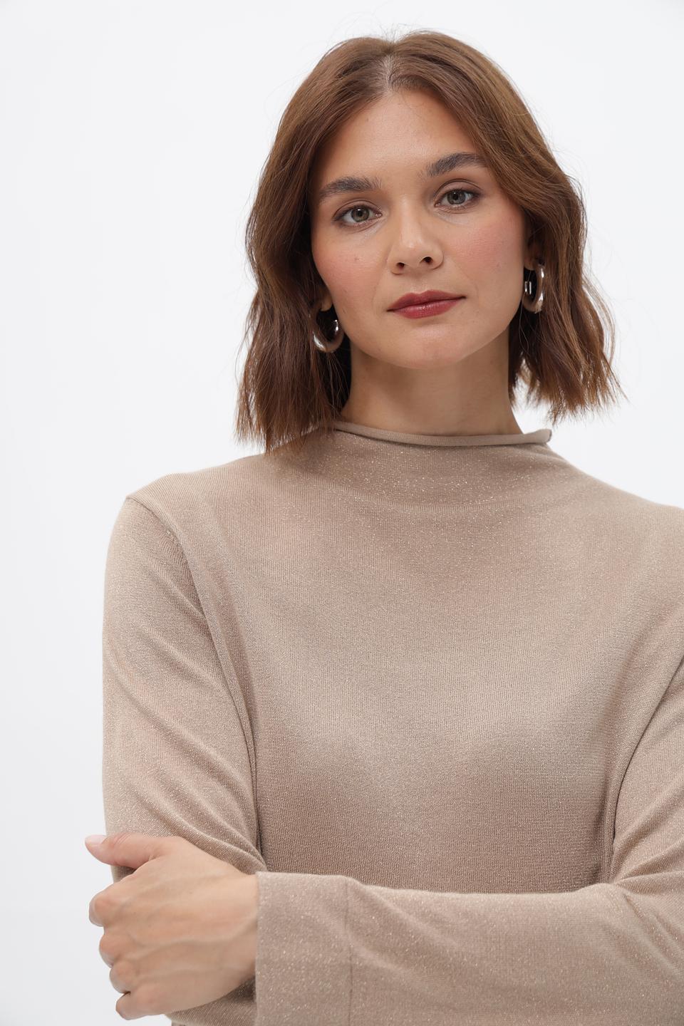 Пуловер Bianca с люрексом