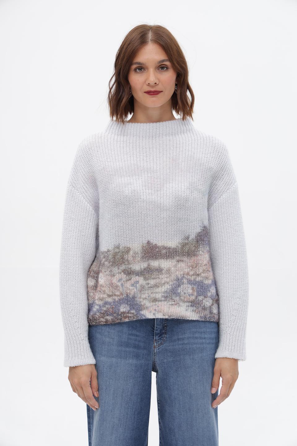 Пуловер Marc Cain с горным принтом