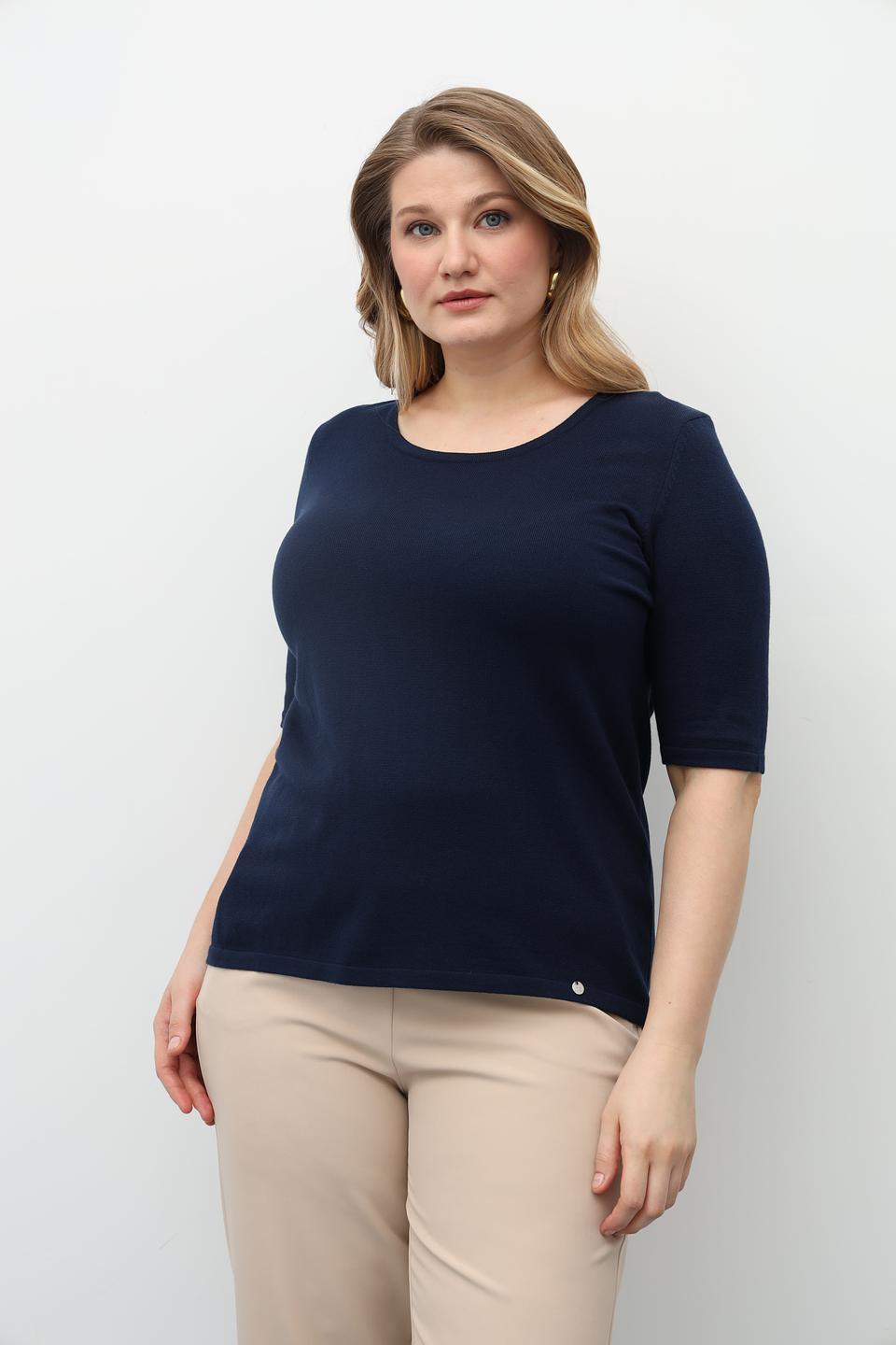 Пуловер Gollehaug женский темно-синий