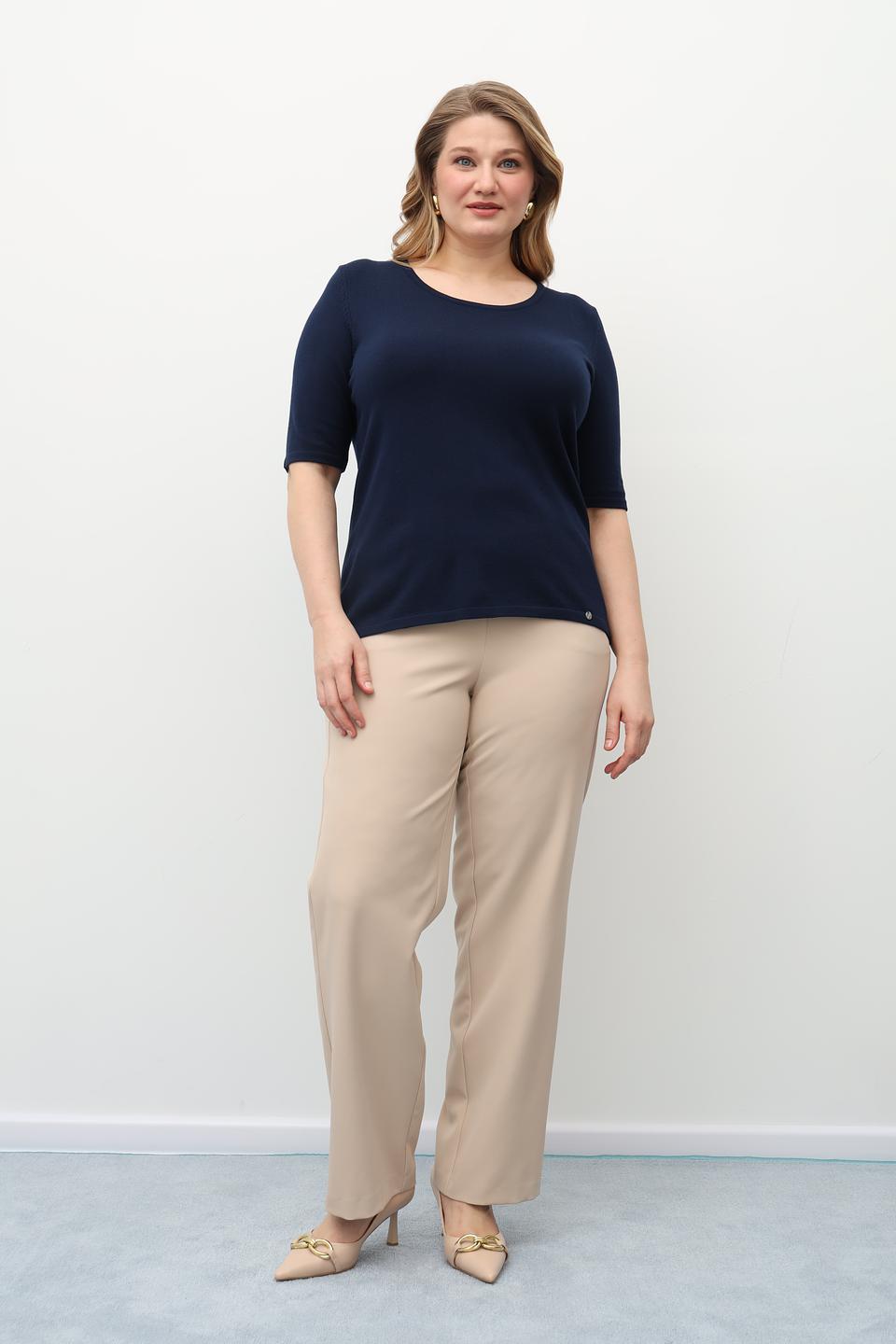 Пуловер Gollehaug женский темно-синий