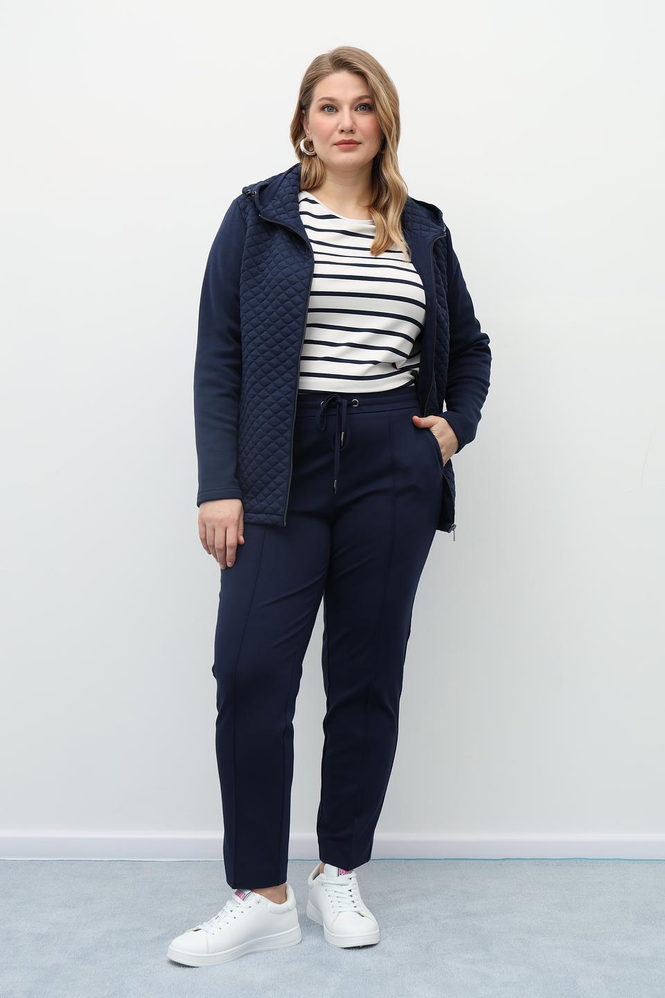 Брюки Frank Walder прямые, темно-синие