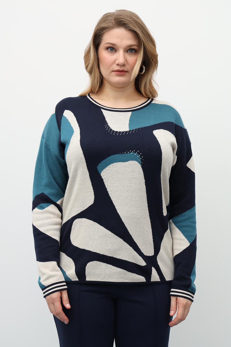 Пуловер Olsen с абстрактным рисунком