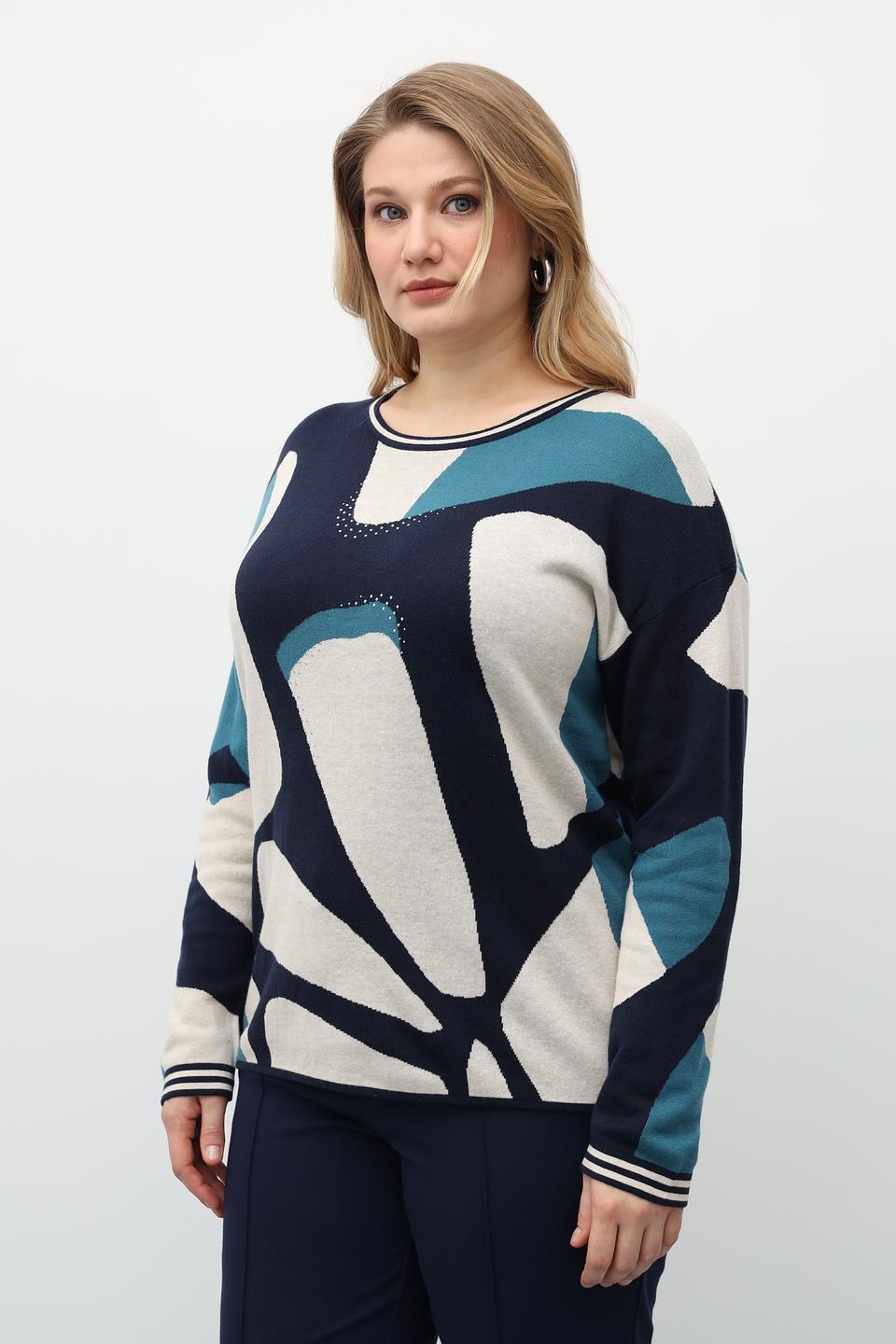 Пуловер Olsen с абстрактным рисунком