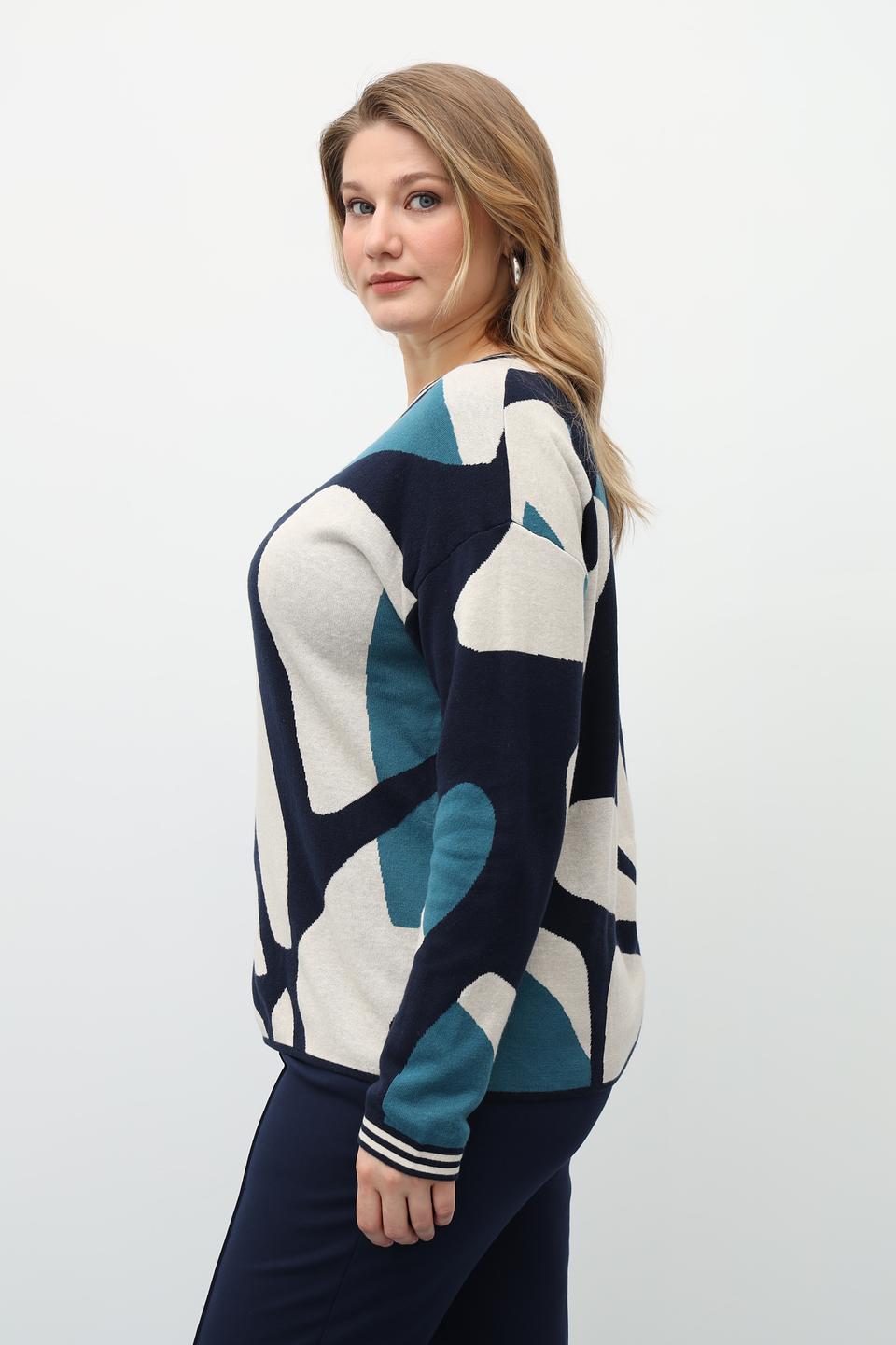 Пуловер Olsen с абстрактным рисунком
