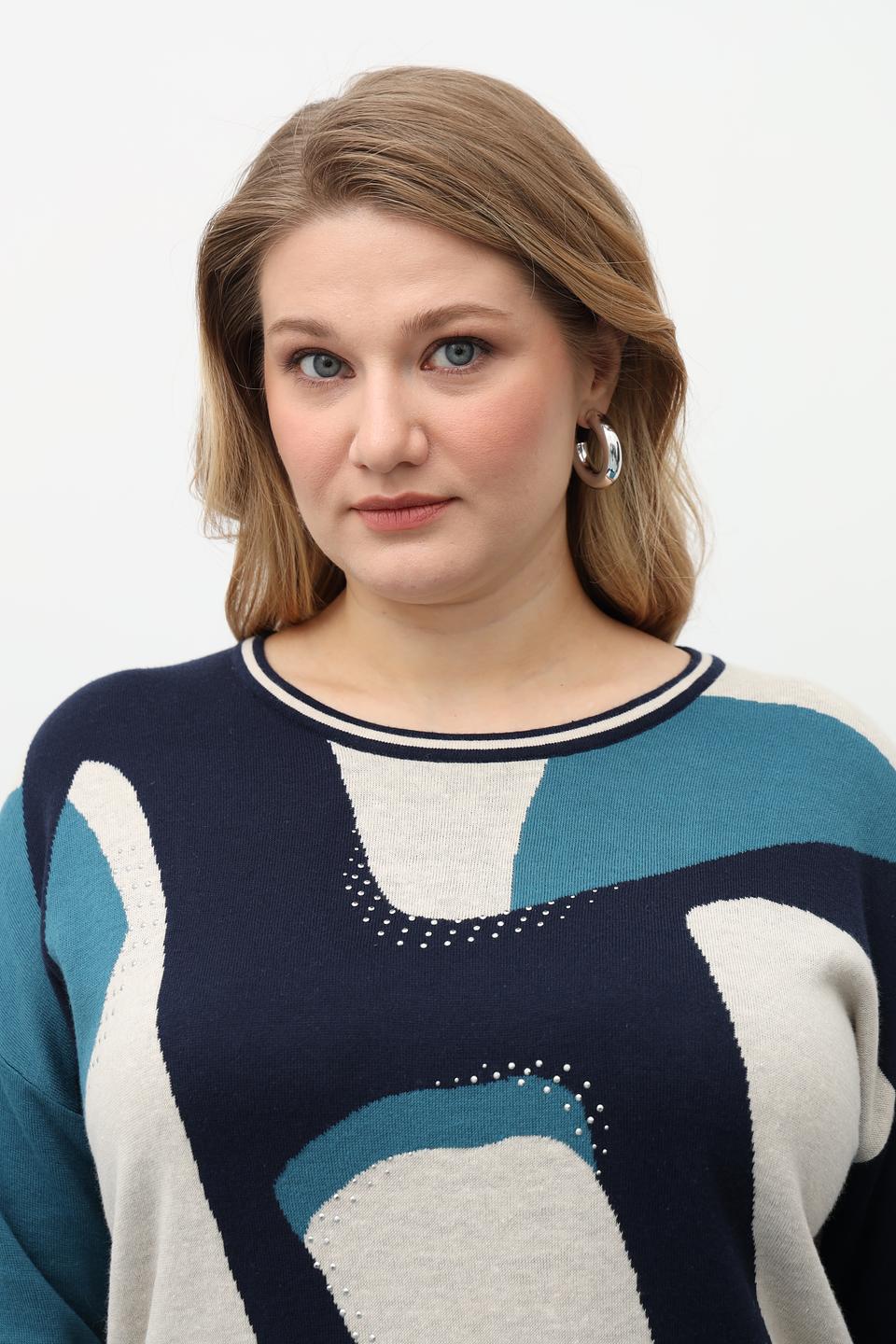 Пуловер Olsen с абстрактным рисунком