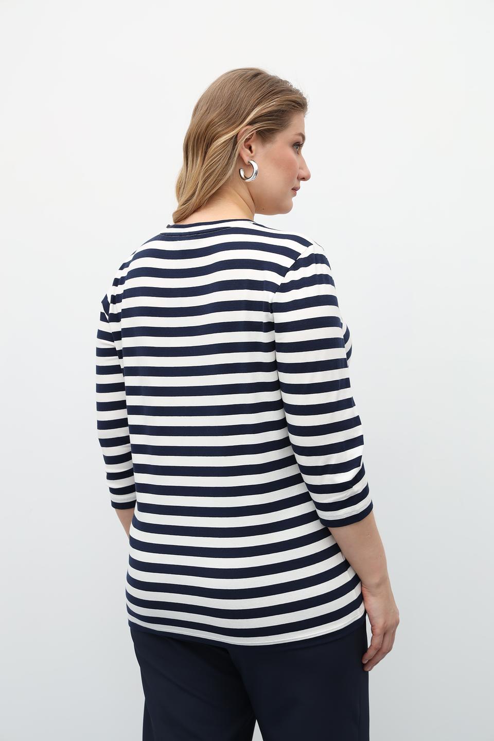 Футболка Olsen в полоску с декором