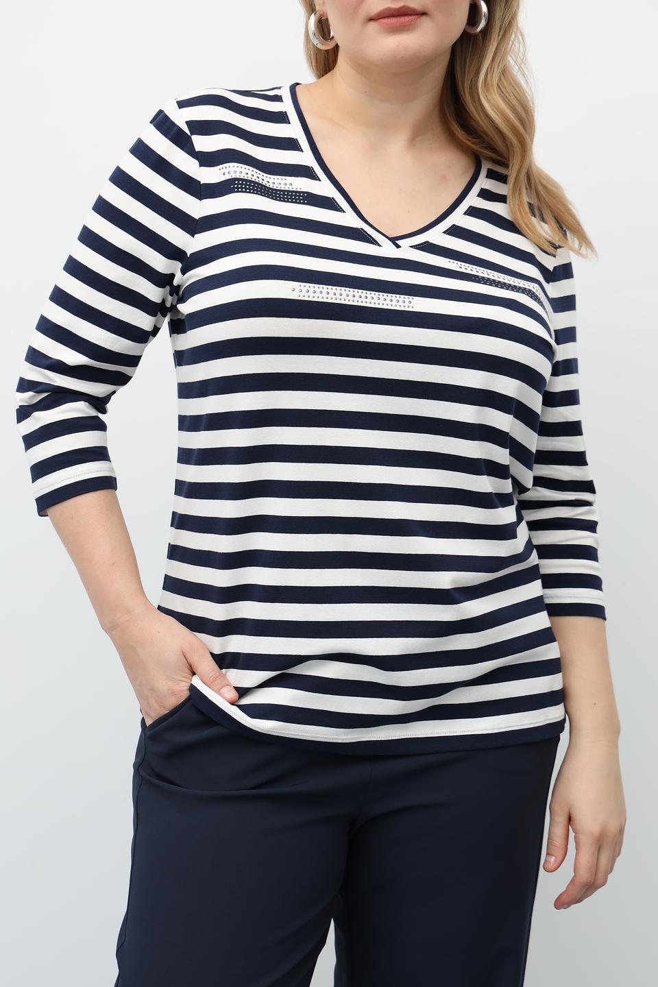 Футболка Olsen в полоску с декором