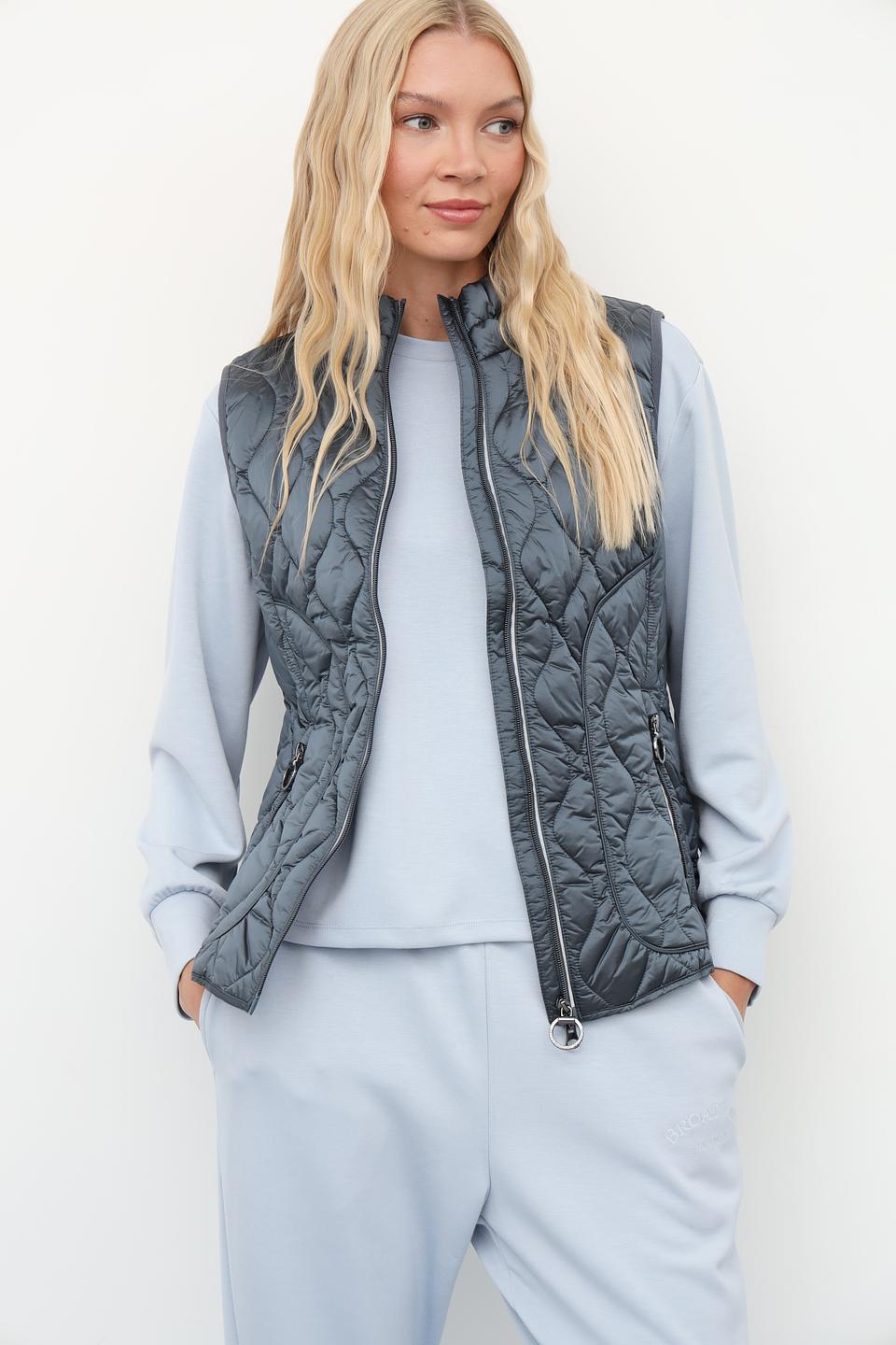 Жилет стеганый Betty Barclay серый