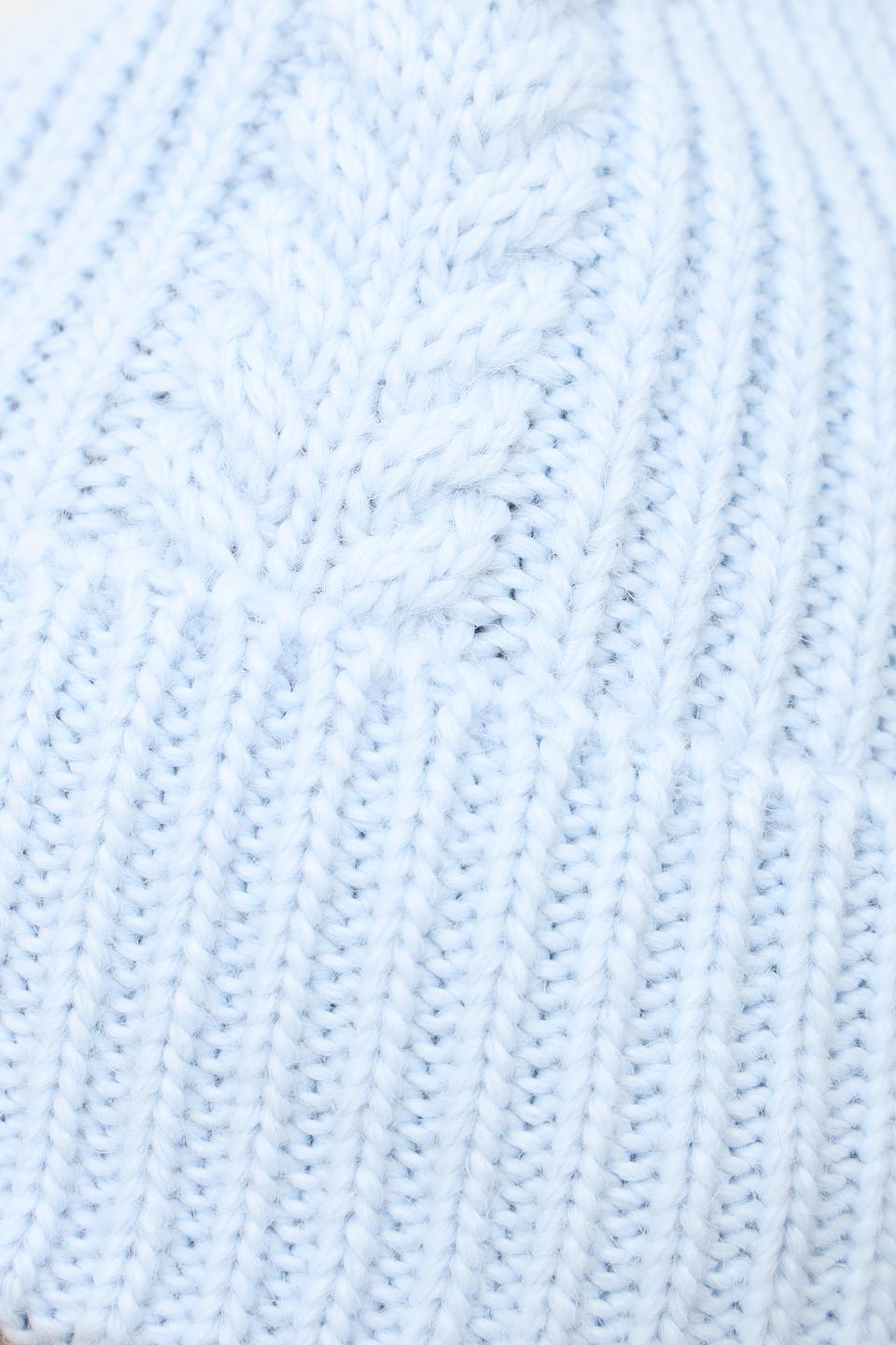 Шапка Julia Florenzi вязаная голубая