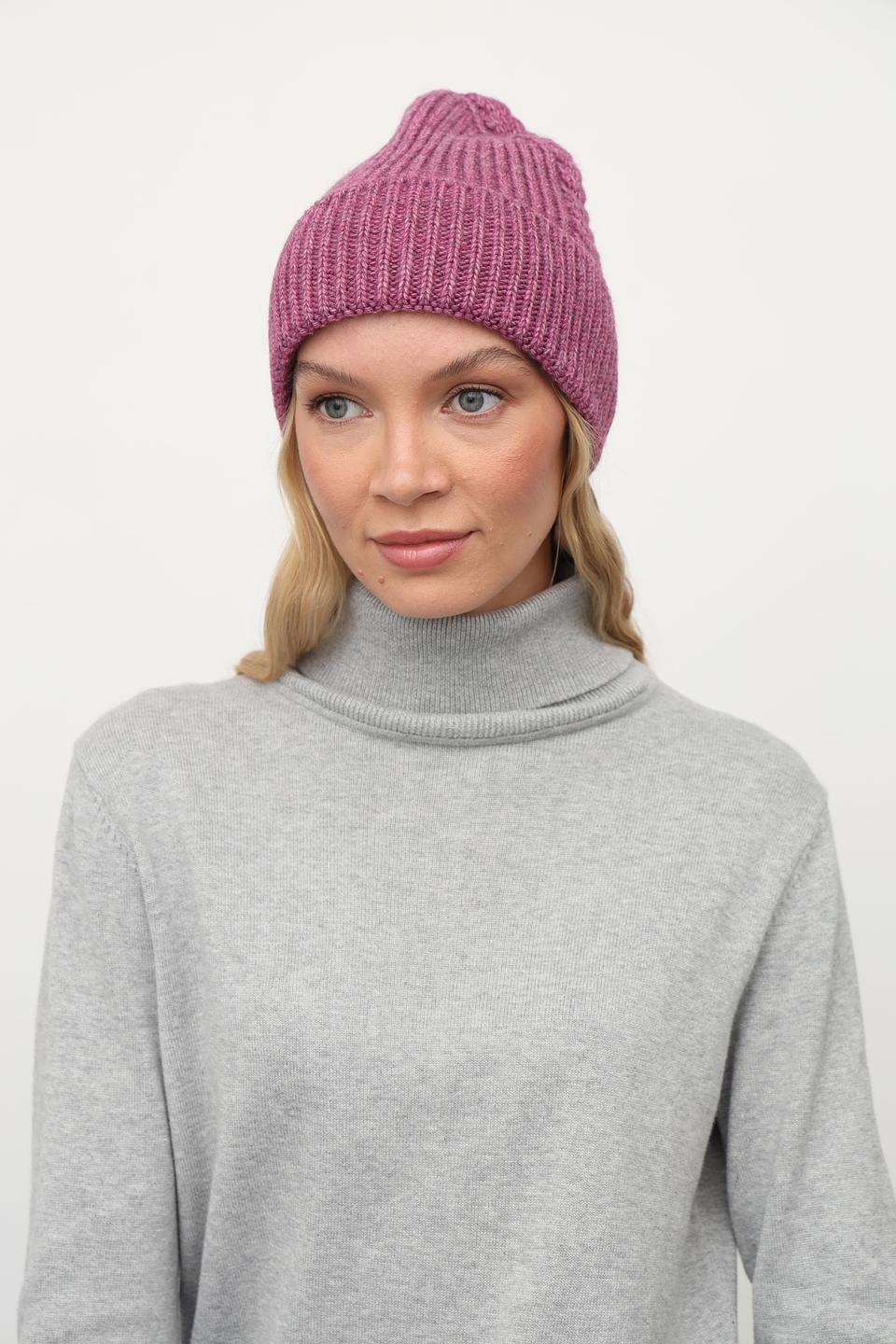 Шапка Julia Florenzi вязаная розовая