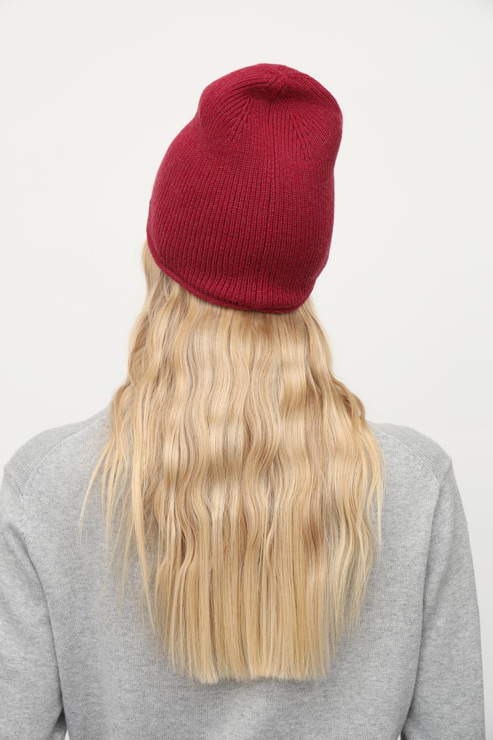 Шапка Julia Florenzi вязаная бордовая