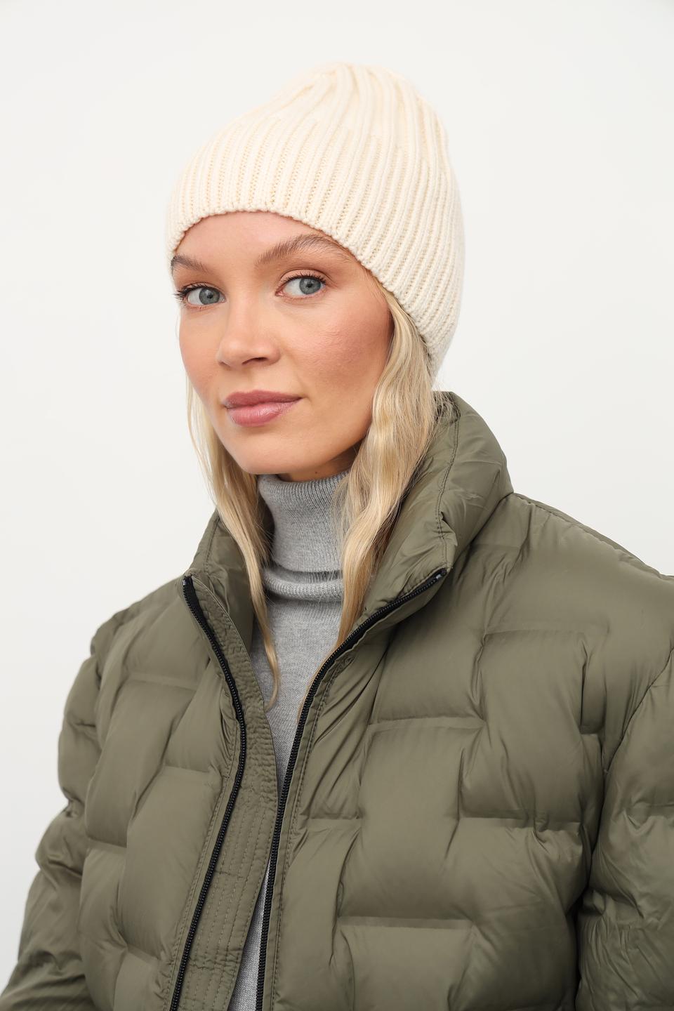 Шапка Julia Florenzi вязаная бежевая