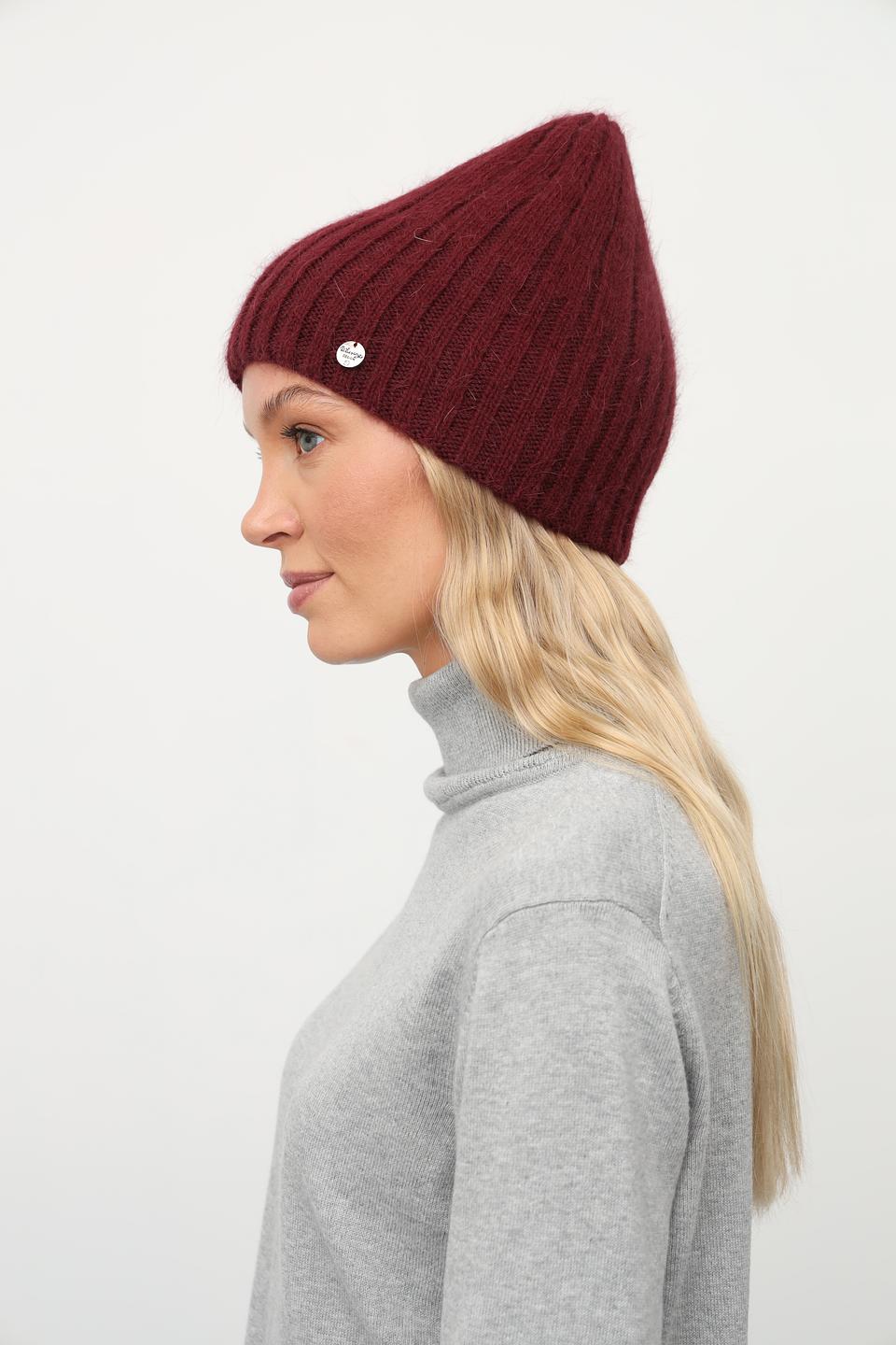 Шапка Julia Florenzi бордовая