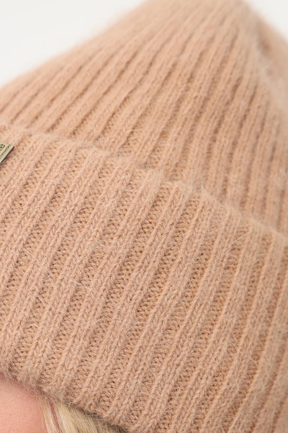 Шапка Julia Florenzi вязаная бежевая