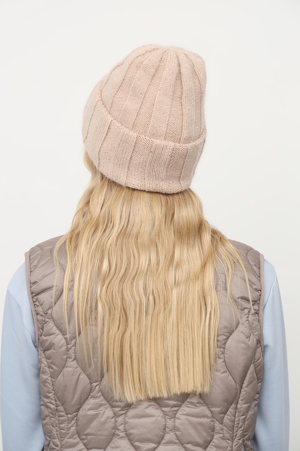 Шапка Julia Florenzi бежевая