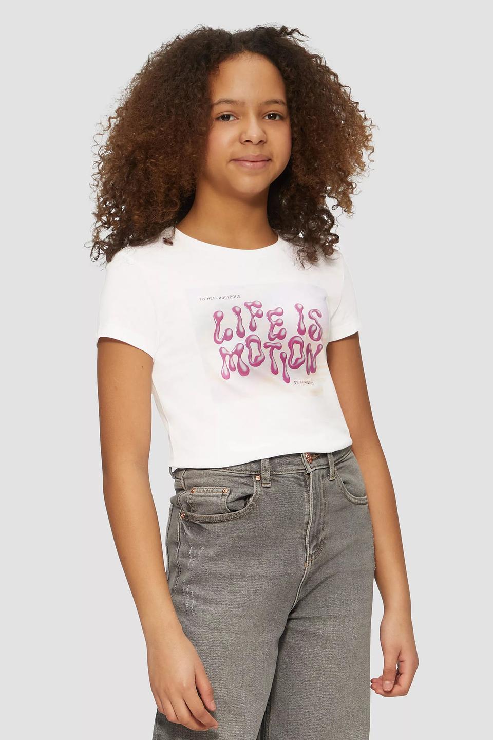 Футболка s.Oliver дев. с принтом белый