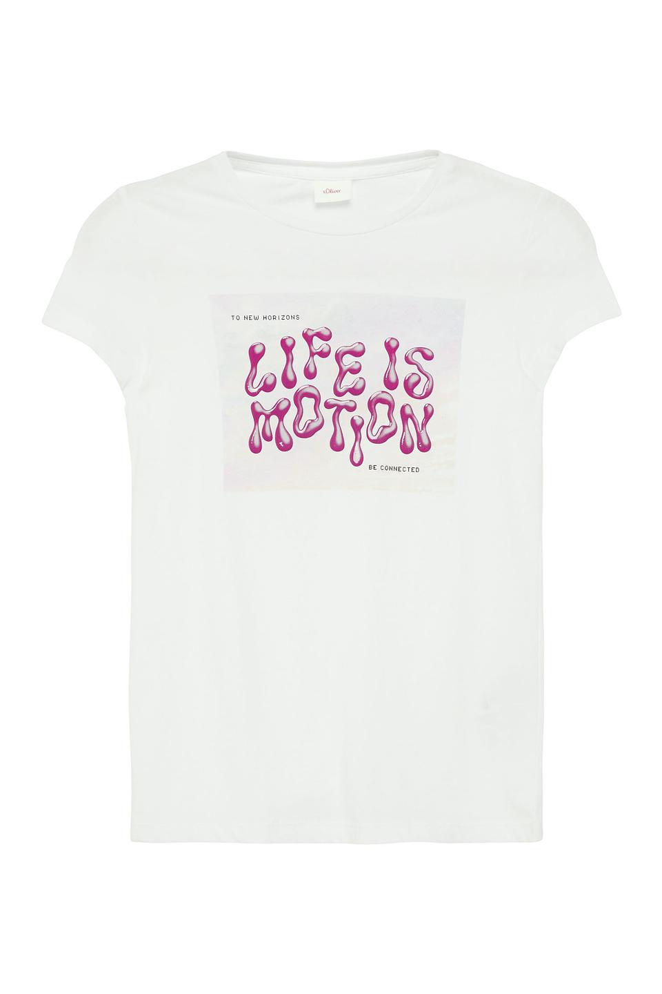 Футболка s.Oliver дев. с принтом белый