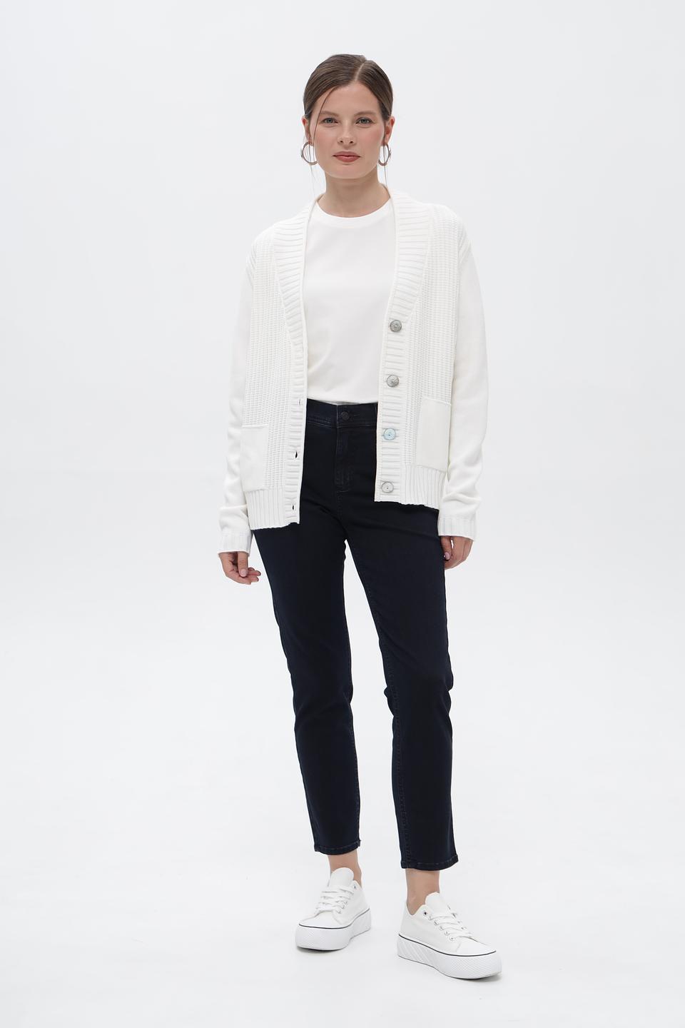 Жакет Gollehaug вязаный молочный