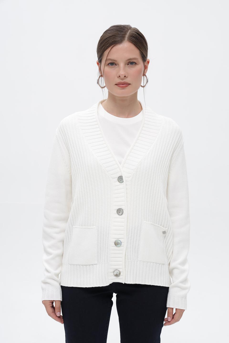 Жакет Gollehaug вязаный молочный