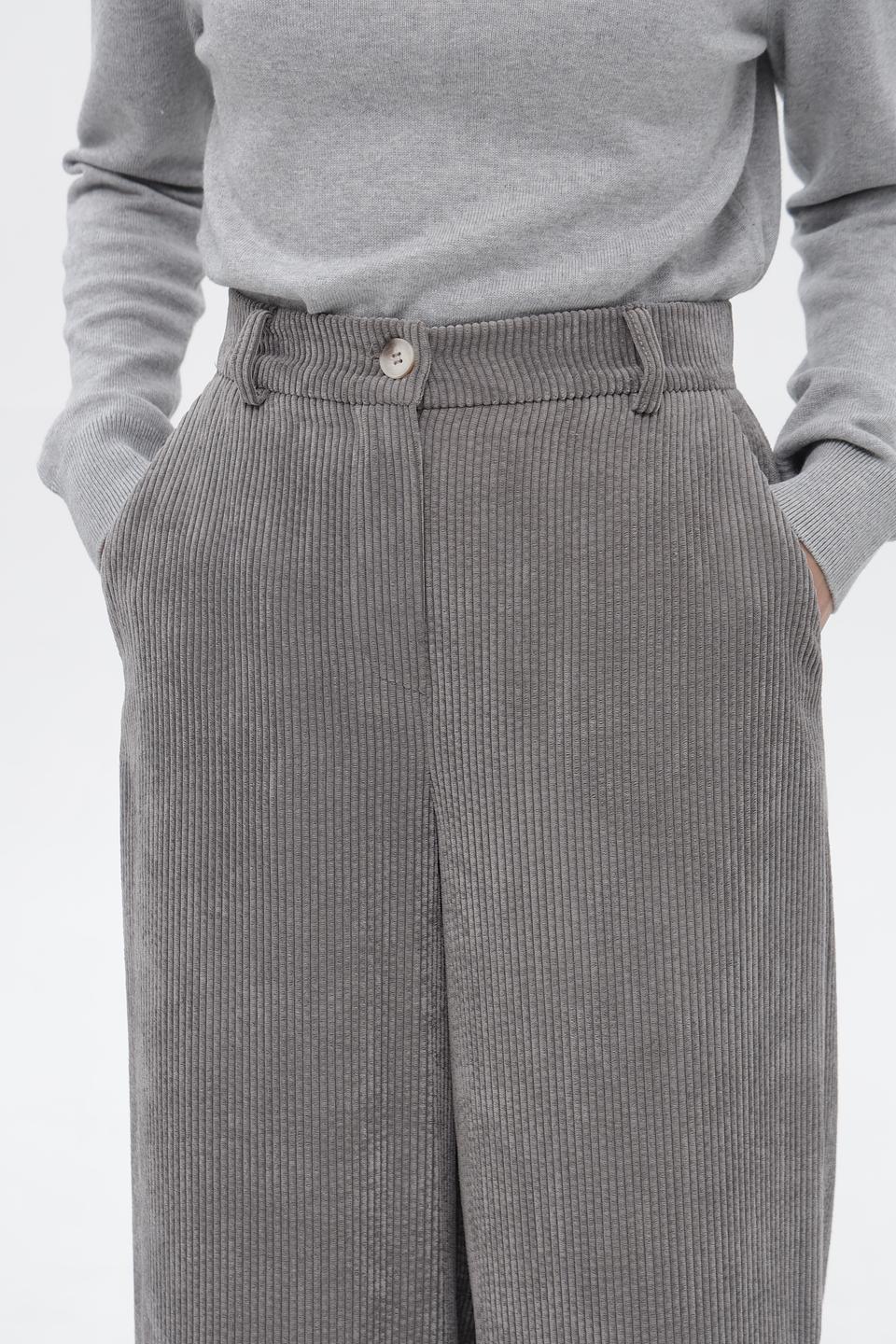 Брюки палаццо Croche серые в полоску