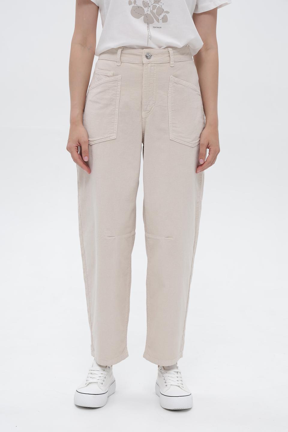 Брюки карго Oui бежевые