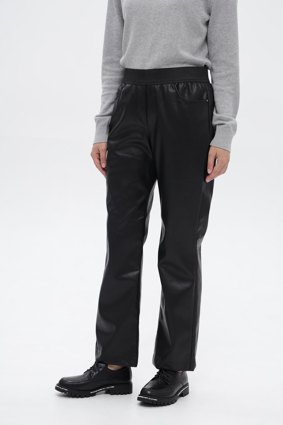 Брюки кожа Monari чёрные