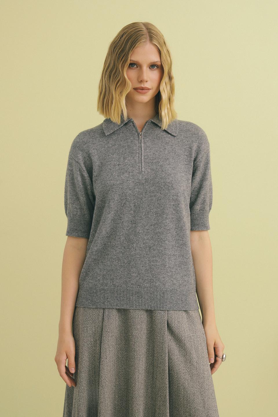 Пуловер Oui с коротким рукавом