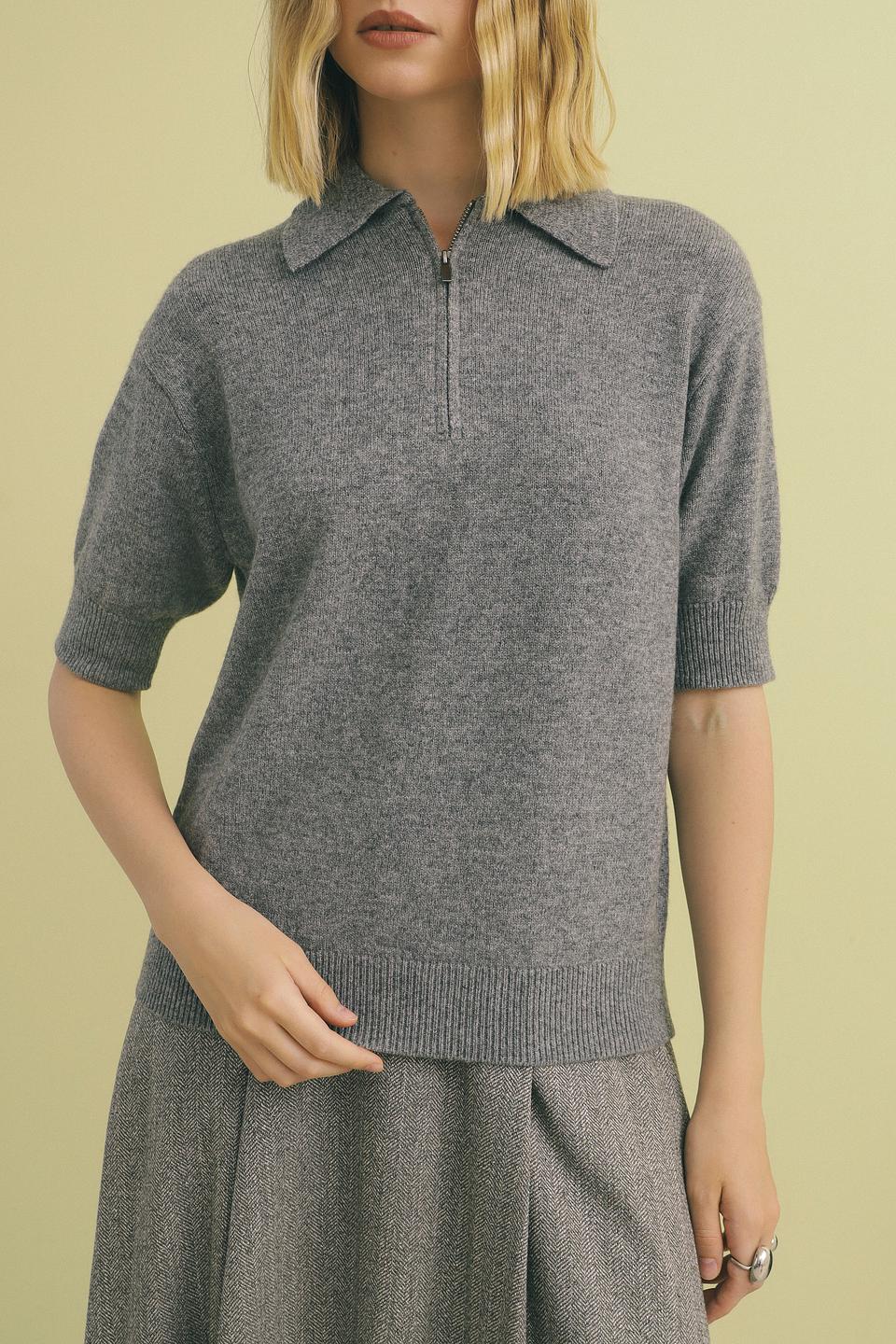 Пуловер Oui с коротким рукавом