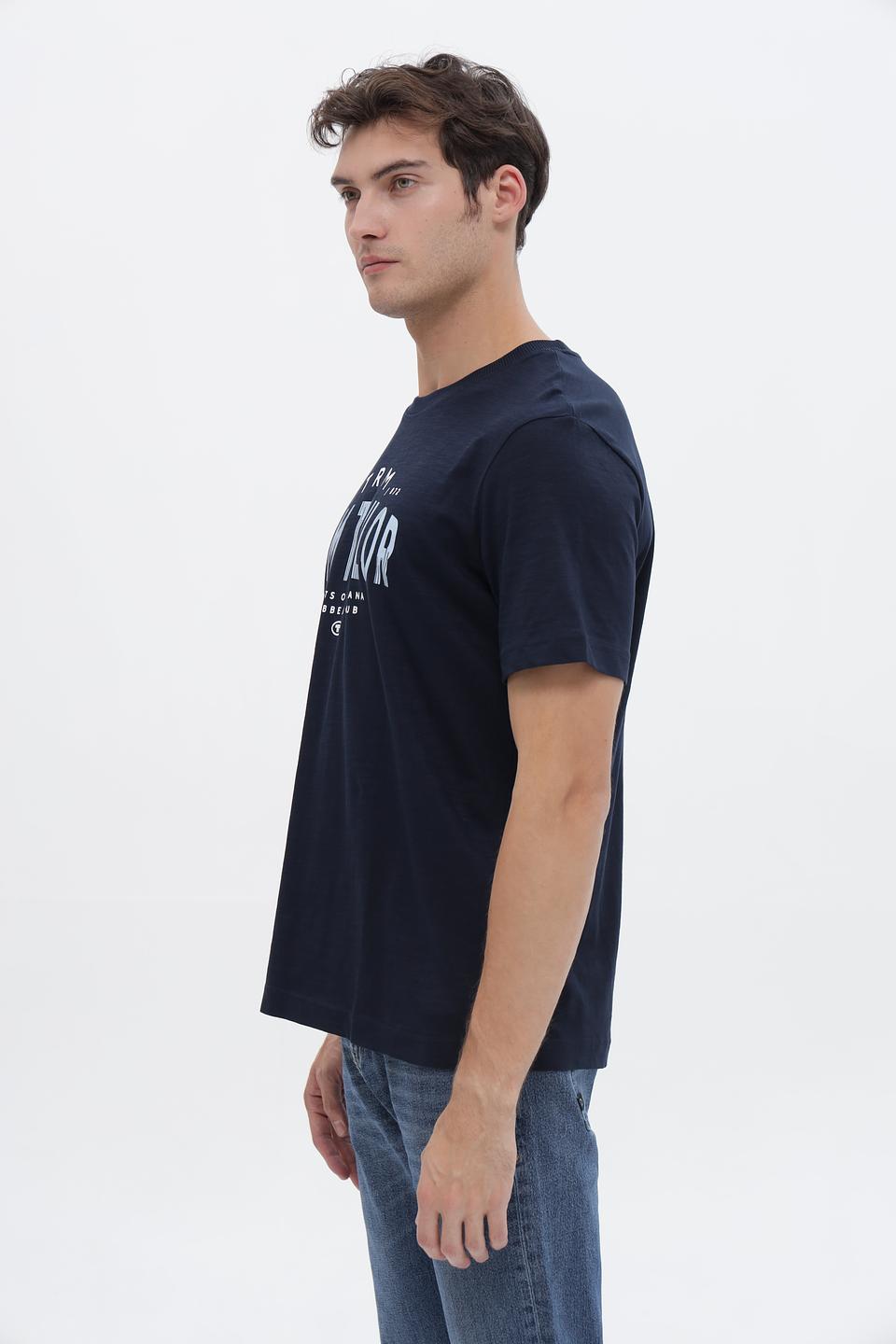 Футболка Tom Tailor синяя с логотипом