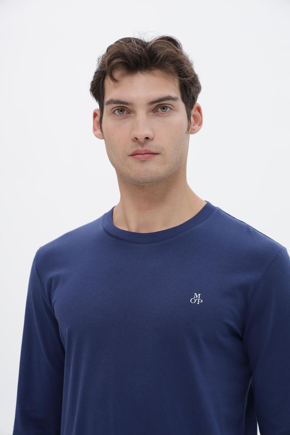 Футболка Marc O Polo men синяя с длинным рукавом