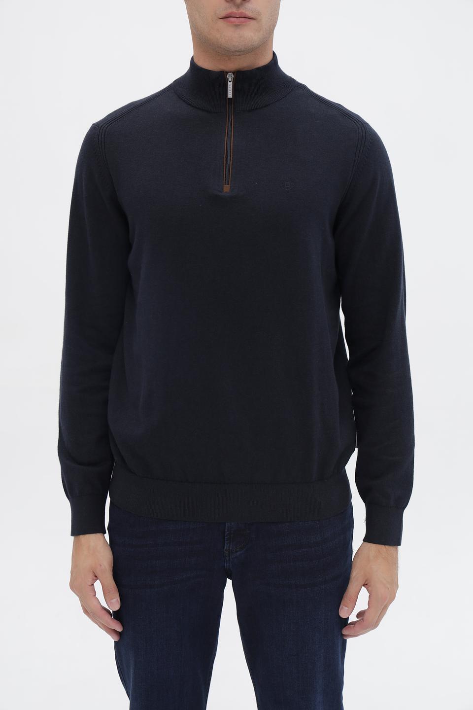 Джемпер Bugatti с молнией темно-синий