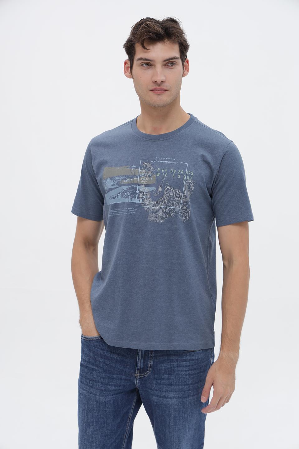 Футболка Casa Moda с принтом серая