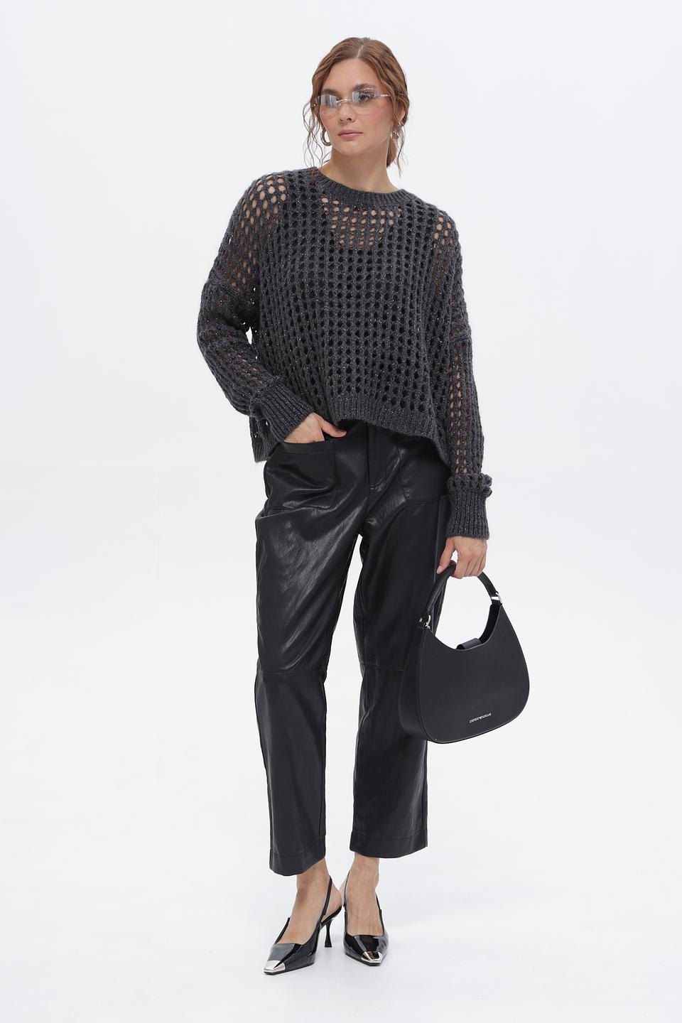 Пуловер Croche с ажурной вязкой