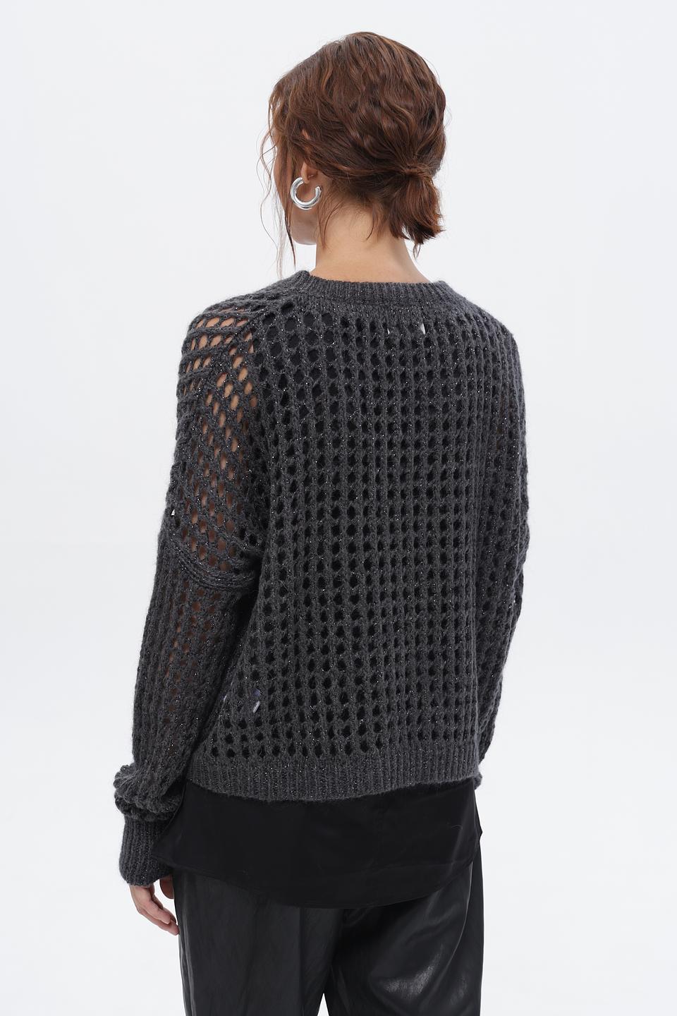 Пуловер Croche с ажурной вязкой