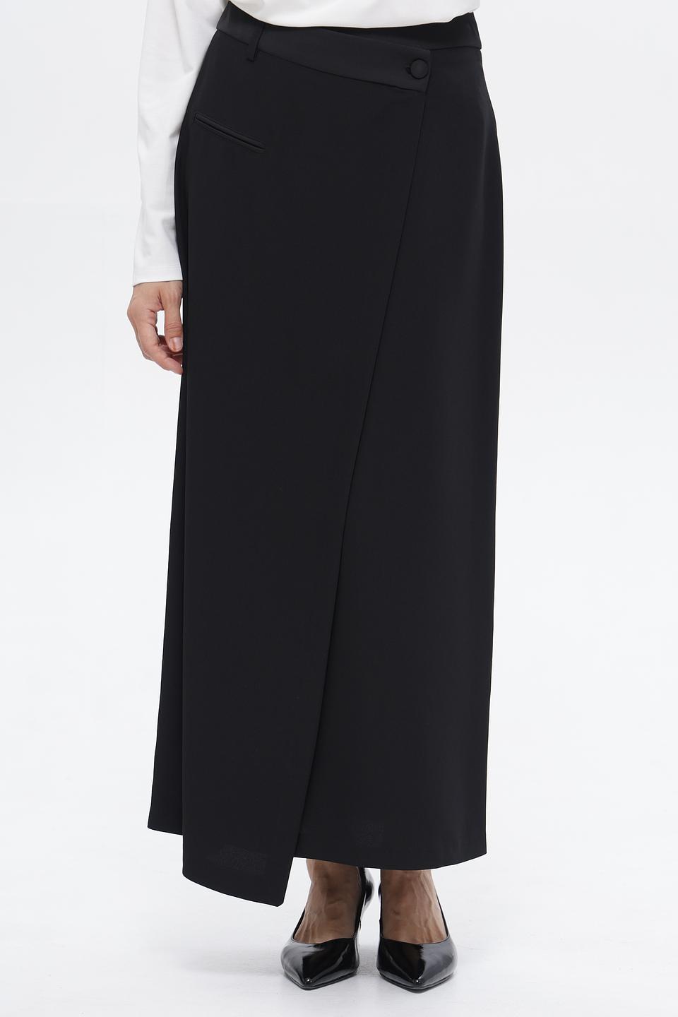 Юбка Croche с запахом черная