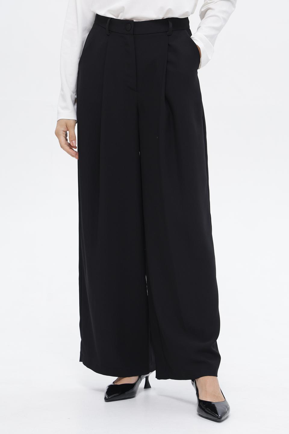 Брюки Croche женские широкие черные