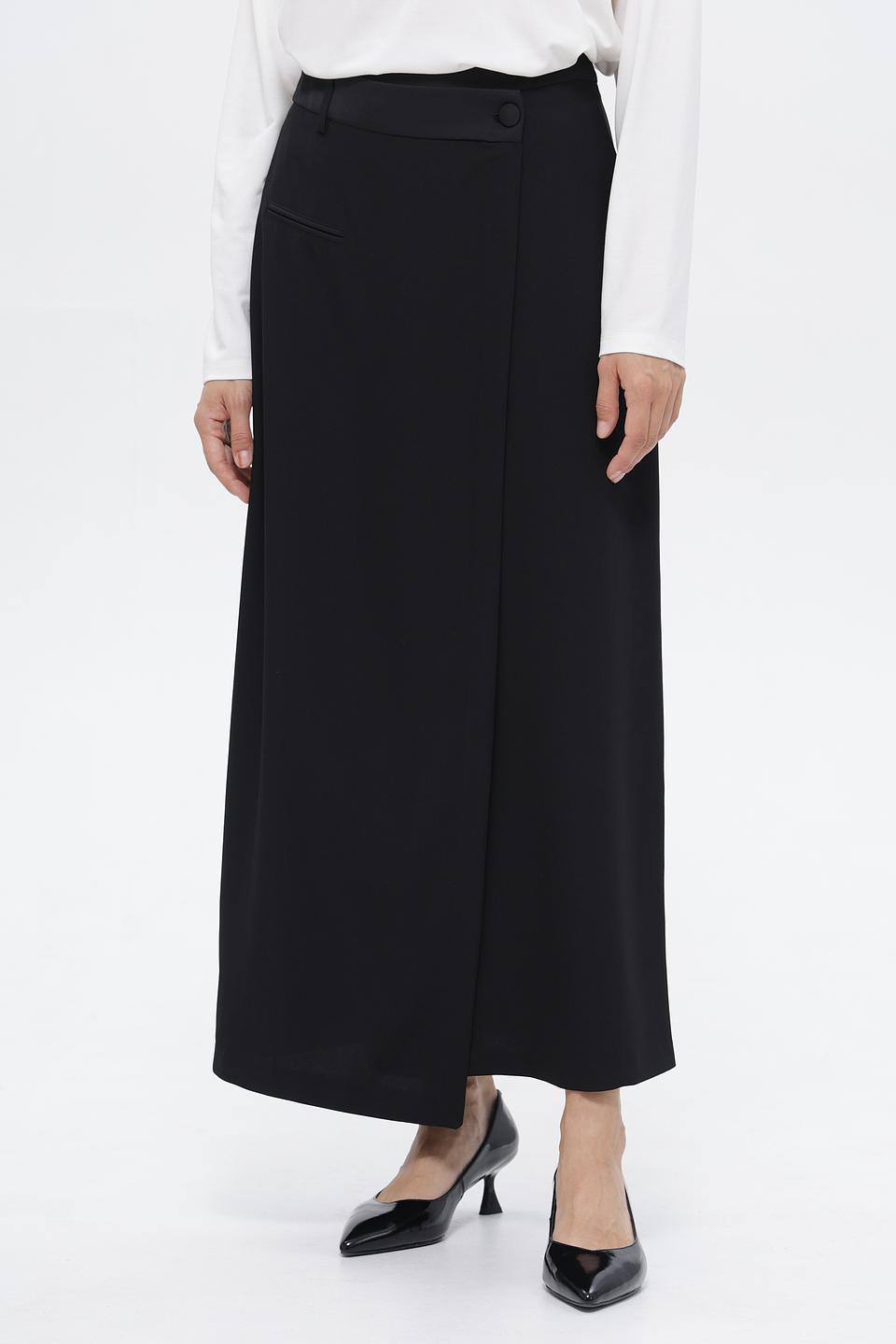 Юбка Croche с запахом черная
