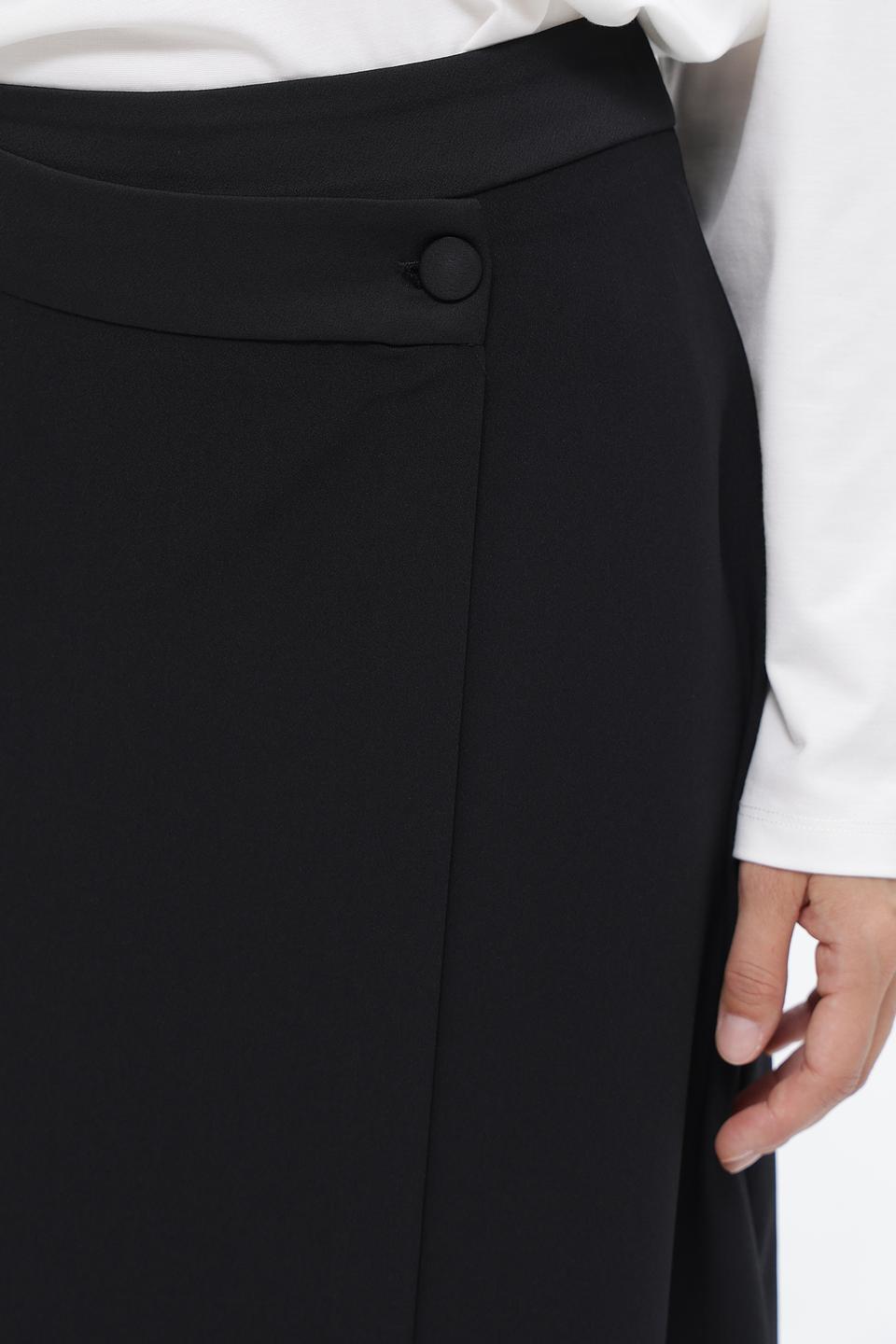 Юбка Croche с запахом черная