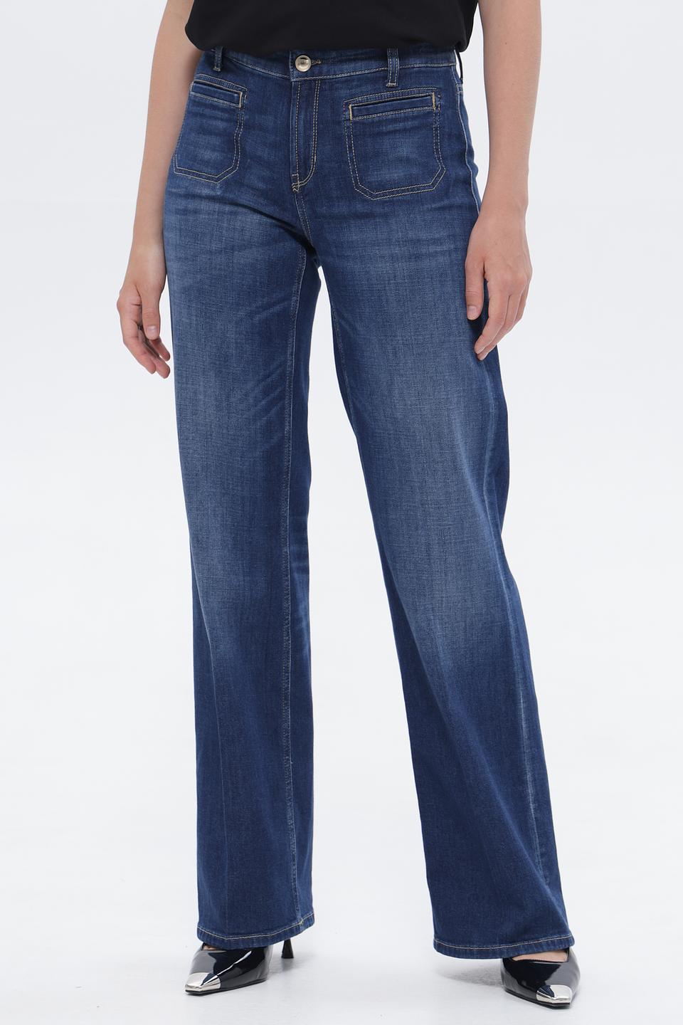 Джинсы Cambio клеш синие