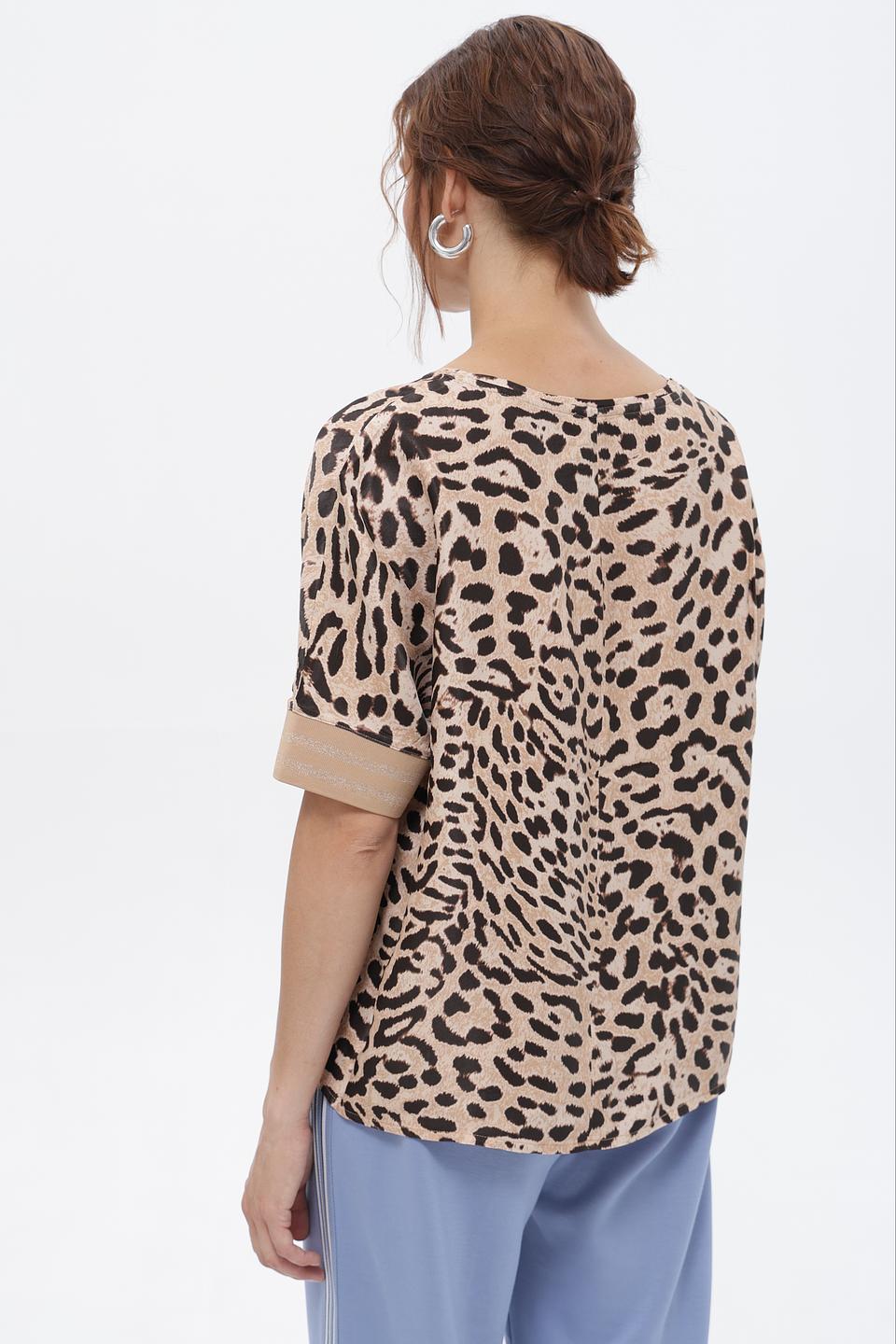 Футболка Lecomte с принтом леопард