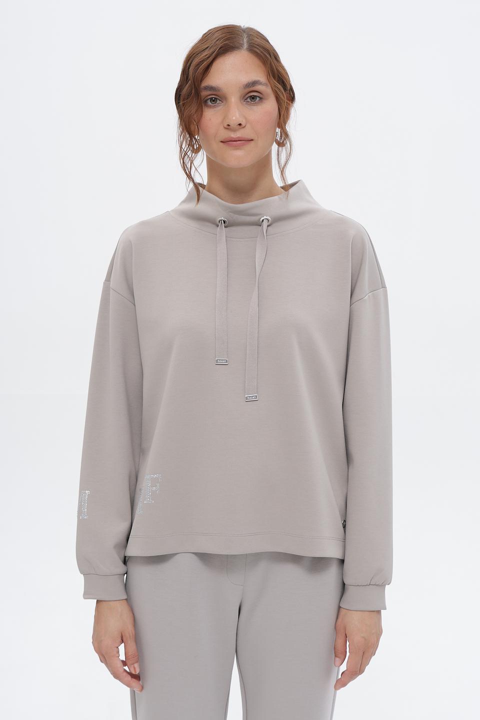 Пуловер Monari светло-серый с капюшоном