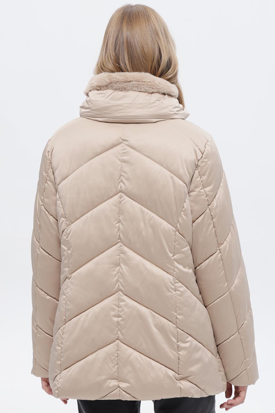 Куртка District стеганая бежевая
