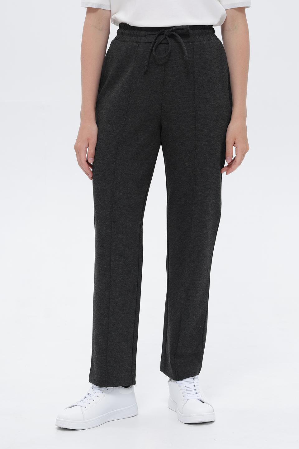 Брюки Rich and Royal серые с поясом