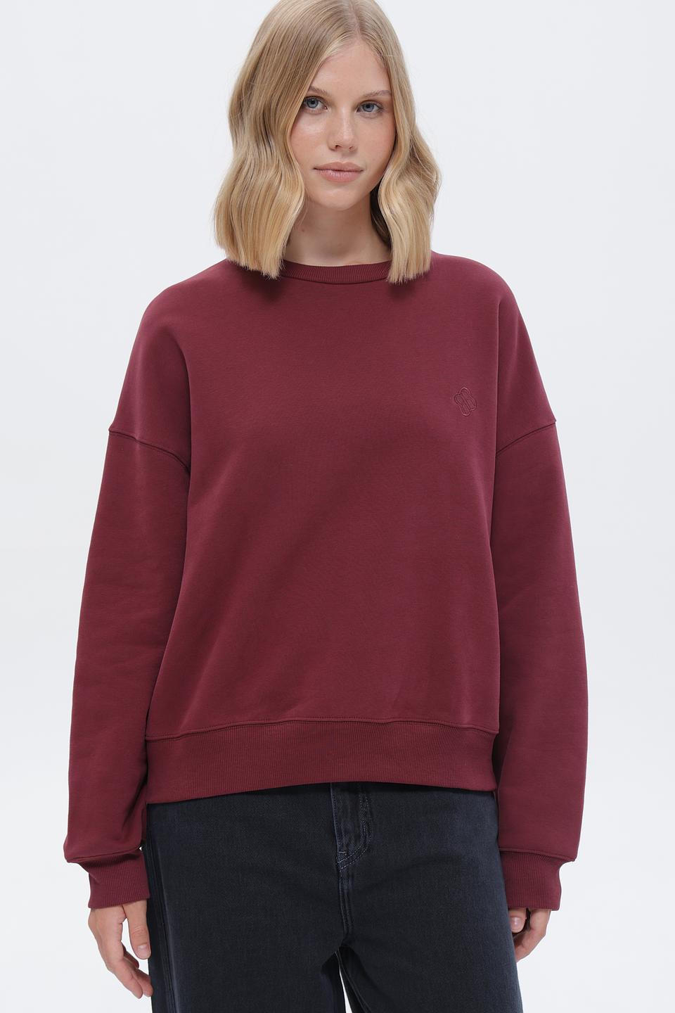 Пуловер Rich and Royal бордовый